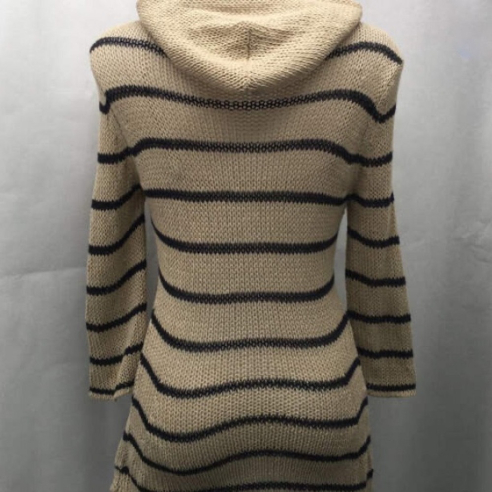 Wooden Ships Tan Cardigan Sweater with hoodie! - Picture 2 of 4